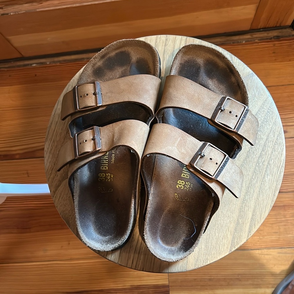 Birkenstock Light Brown Leather Sandals